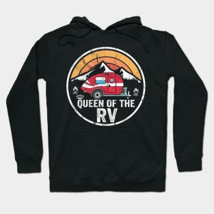 Queen of the RV Motorhome Travel Fun Vacation retro Camping Hoodie